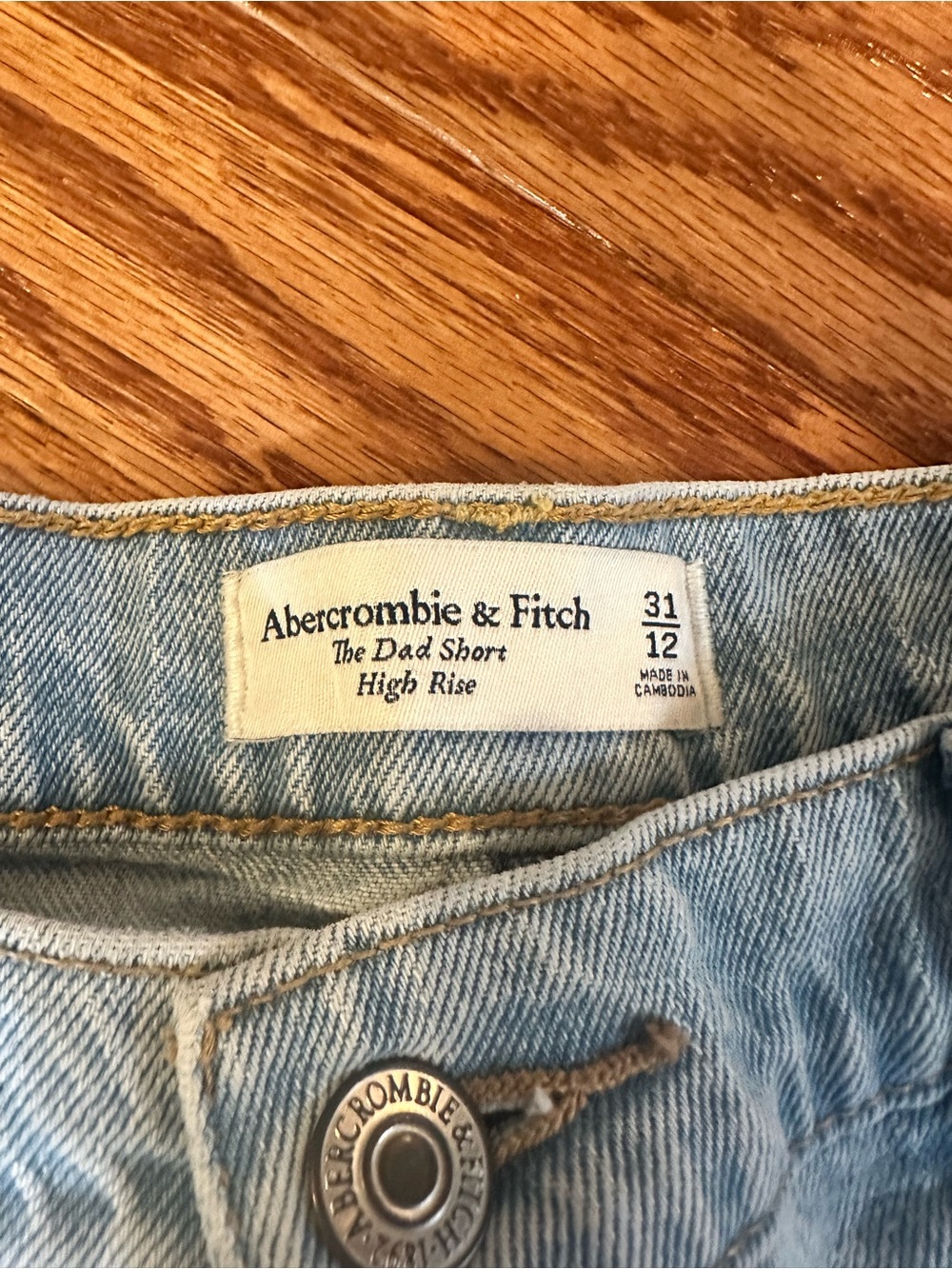 Abercrombie & Fitch Light Blue Denim Shorts - Picture 3 of 4